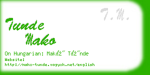 tunde mako business card